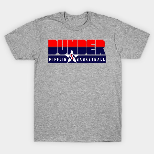 Dunder Mifflin Basketball T-Shirt by zerobriant